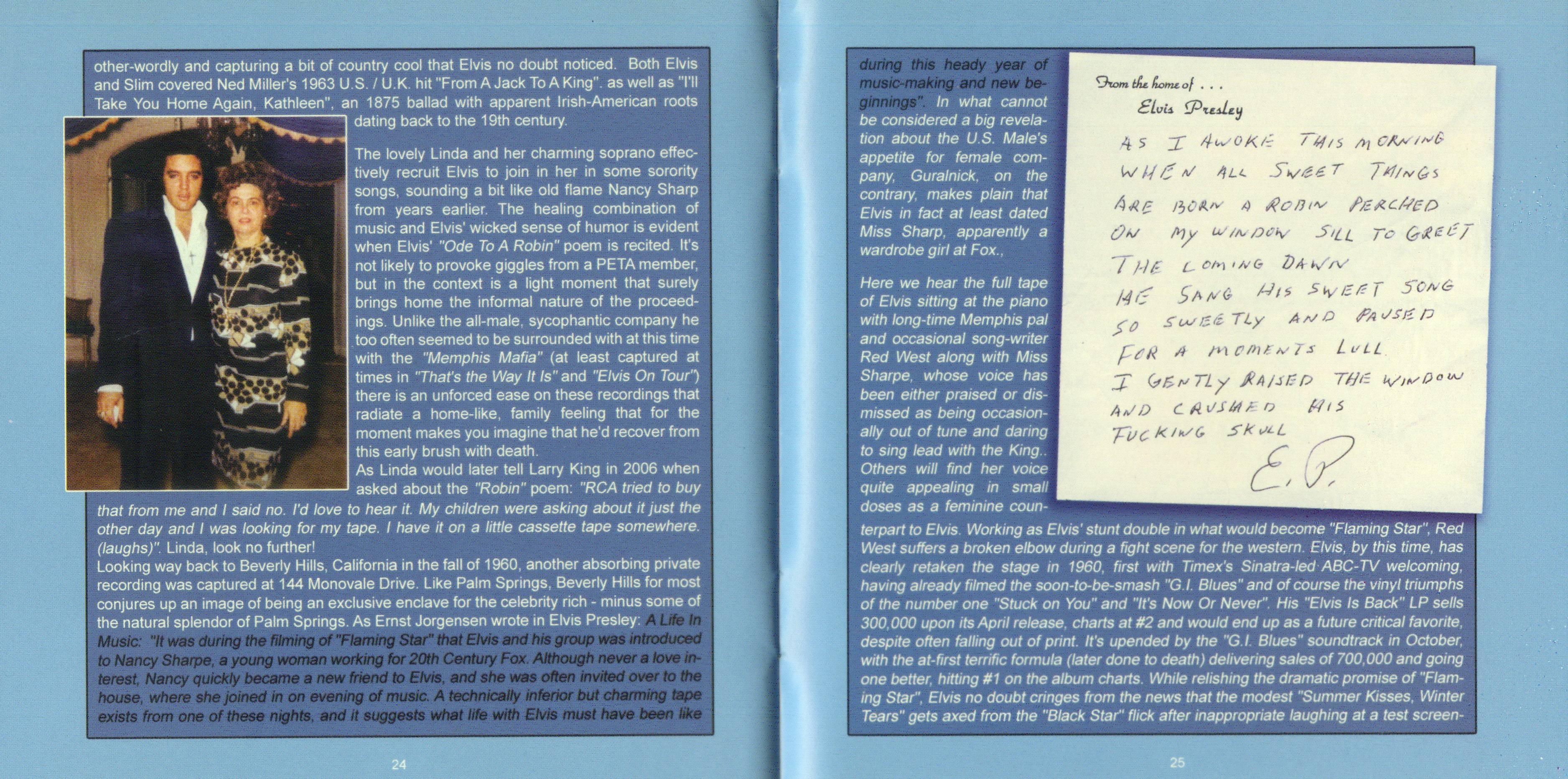 Elvis Presley Let Me Be The One Behind Closed Doors : Booklet 12